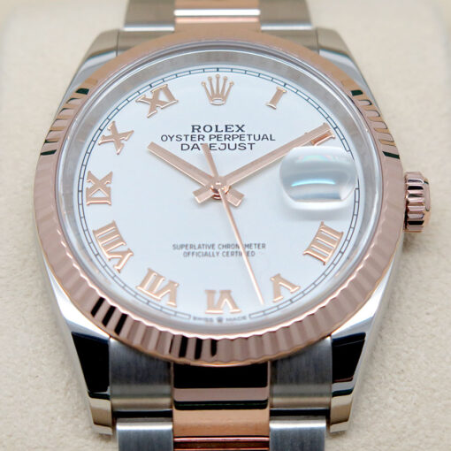 Rolex 126231 Datejust 18K/SS with White Roman Dial on Oyster - Image 3