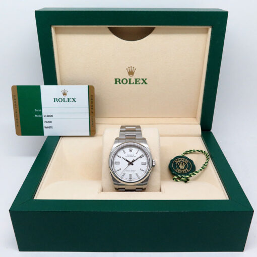 Rolex 116000 Oyster Perpetual with White Dial - Image 2