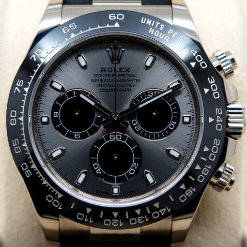 Rolex 116519LN Cosmograph Daytona 18K White Gold with Steel Dial - Image 3