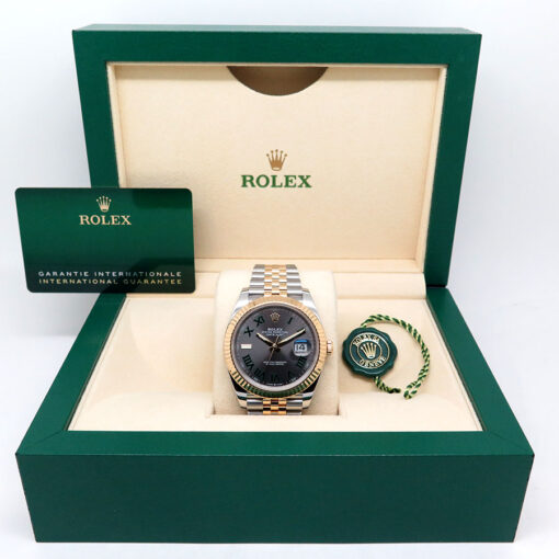 Rolex 126333 Datejust 41 18K/SS with Slate Roman Dial on Jubilee - Image 2
