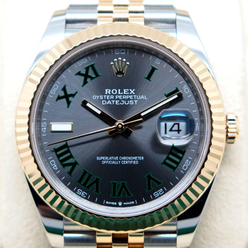 Rolex 126333 Datejust 41 18K/SS with Slate Roman Dial on Jubilee - Image 3