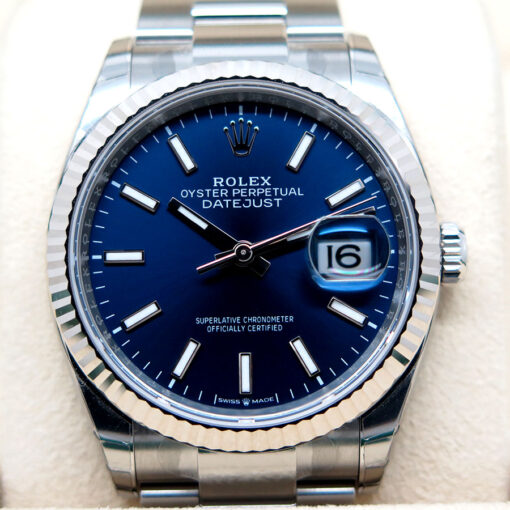 Rolex 126234 Datejust with Blue Stick Dial on Oyster - Image 3