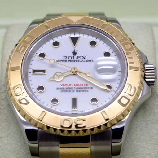 Rolex 16623 Yachtmaster 18K/SS with White Dial - Image 3