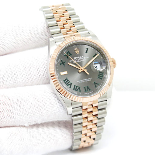 Rolex 126231 Datejust 18K/SS with Slate Roman Dial on Jubilee