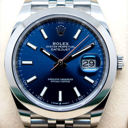 Rolex 126300 Datejust 41 with Blue Stick Dial on Jubilee - Image 3