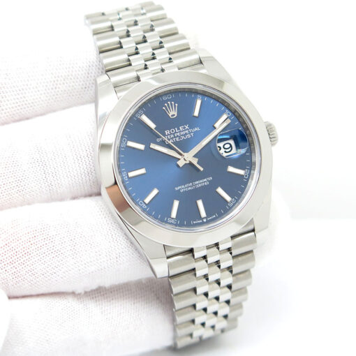 Rolex 126300 Datejust 41 with Blue Stick Dial on Jubilee