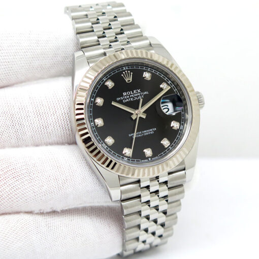 Rolex 126334 Datejust 41 with Black Diamond Dial on Jubilee