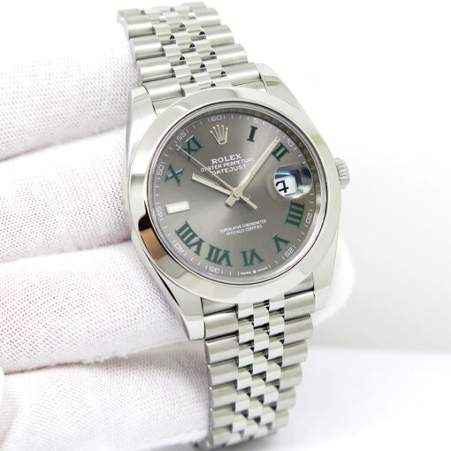 Rolex 126300 Datejust 41 with Slate Roman Dial on Jubilee