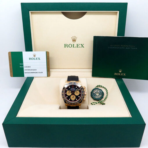 Rolex 116518LN Cosmograph Daytona 18K Yellow Gold with Black Dial - Image 2