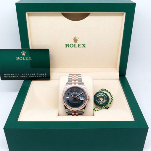 Rolex 126231 Datejust 18K/SS with Slate Roman Dial on Jubilee - Image 2