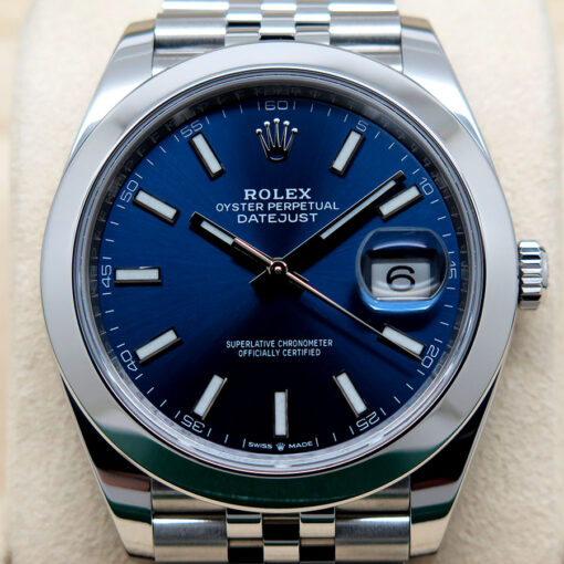 Rolex 126300 Datejust 41 with Blue Stick Dial on Jubilee - Image 3