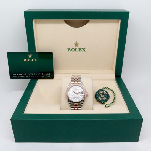 Rolex 278271 Datejust 18K/SS with Silver Diamond Floral Motif Dial on Jubilee - Image 2