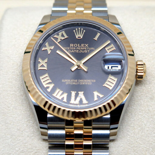 Rolex 278273 Datejust 18K/SS with Dark Grey Roman Diamond "VI" Dial on Jubilee - Image 3