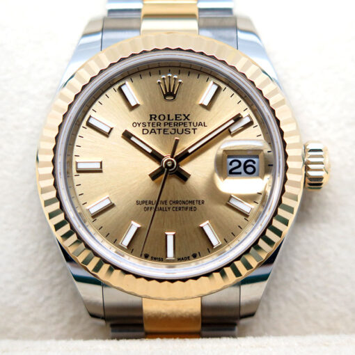 Rolex 279173 Datejust 18K/SS with Champagne Stick Dial on Oyster - Image 3