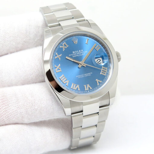 Rolex 126300 Datejust 41 with Blue Azzurro Dial on Oyster