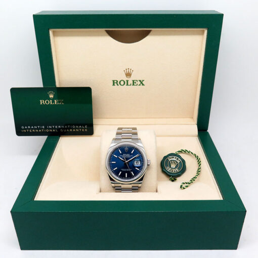 Rolex 126200 Datejust with Blue Stick Dial on Oyster - Image 2