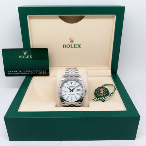 Rolex 126300 Datejust 41 with White Stick Dial on Jubilee - Image 2