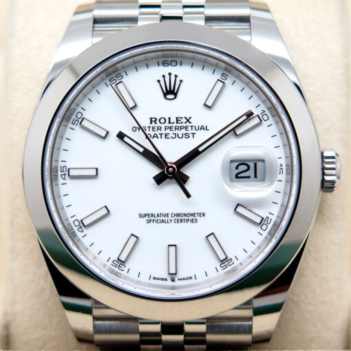 Rolex 126300 Datejust 41 with White Stick Dial on Jubilee - Image 3