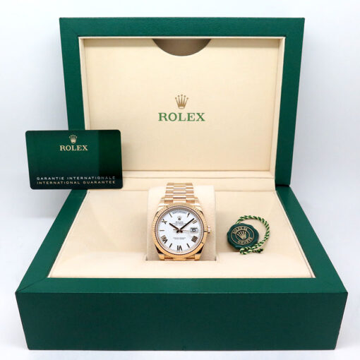 Rolex 228238 Day Date 40 18K Yellow Gold with White Roman Dial - Image 2