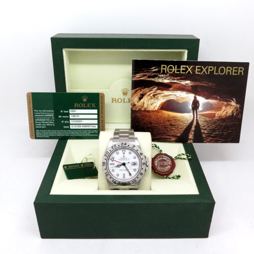 Rolex 16570 Explorer II with White Dial and 3186 Movement (New Old Stock) - Image 2
