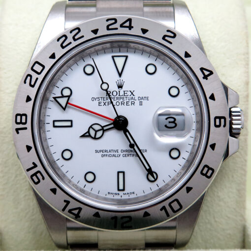 Rolex 16570 Explorer II with White Dial and 3186 Movement (New Old Stock) - Image 3