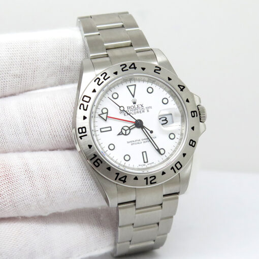 Rolex 16570 Explorer II with White Dial and 3186 Movement (New Old Stock)