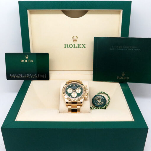 Rolex 126508 Cosmograph Daytona 18K Yellow Gold with Green and Gold Dial - Image 2