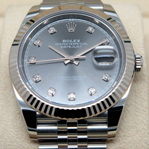Rolex 126334 Datejust 41 with Slate Diamond Dial on Jubilee - Image 3