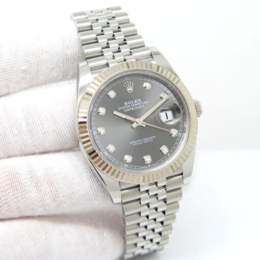Rolex 126334 Datejust 41 with Slate Diamond Dial on Jubilee