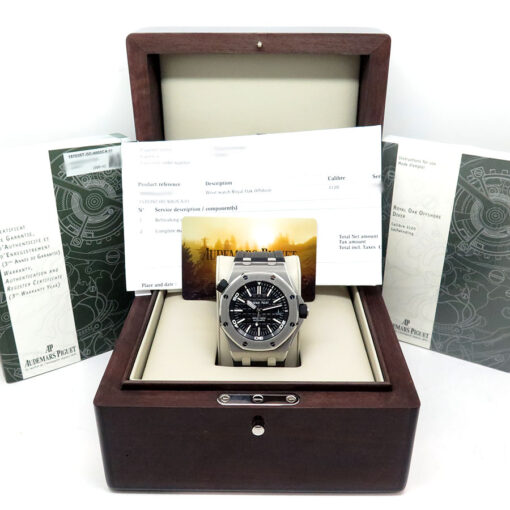 Alternative view of Audemars Piguet 15703ST Royal Oak Offshore Diver with Black Dial