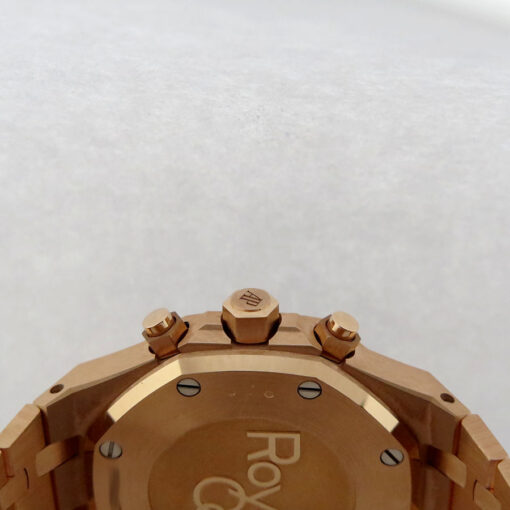 Audemars Piguet 26715OR Royal Oak 18K Rose Gold Chronograph with Blue Dial 38mm - Image 5