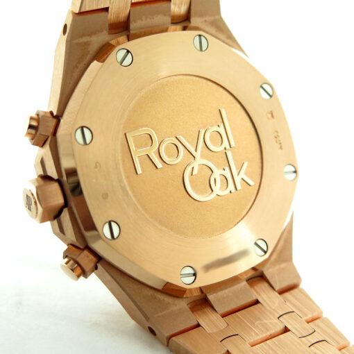 Audemars Piguet 26715OR Royal Oak 18K Rose Gold Chronograph with Blue Dial 38mm - Image 4