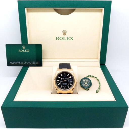 Rolex 336238 Skydweller 18K Yellow Gold with Black Dial on Oysterflex - Image 2
