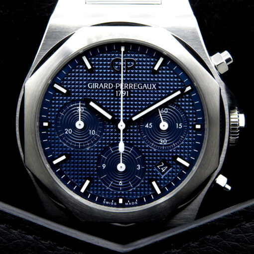 Girard Perregaux Laureato Chronograph 42mm with Blue Dial - Image 3