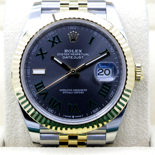 Rolex 126333 Datejust 41 18K/SS with Slate Roman Dial on Jubilee - Image 3