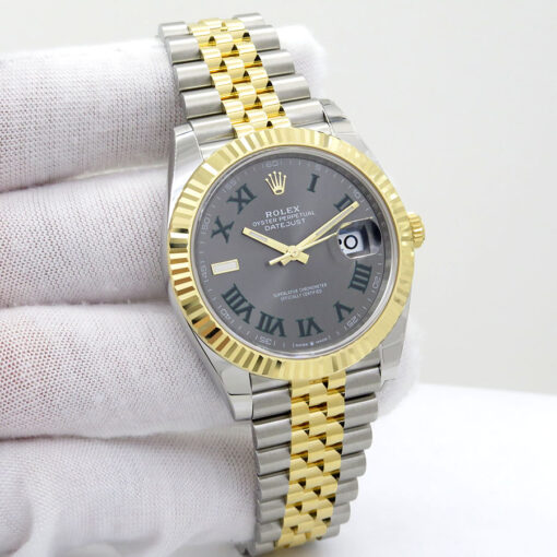 Rolex 126333 Datejust 41 18K/SS with Slate Roman Dial on Jubilee
