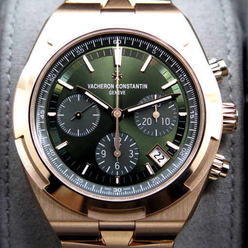 Vacheron Constantin 5520V Overseas 18K Rose Gold Chronograph with Olive Dial - Image 3