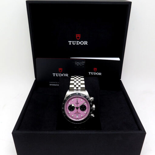 Alternative view of Tudor 79360N Black Bay Chronograph with Pink Dial