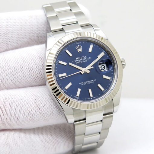 Rolex 126334 Datejust 41 with Blue Stick Dial on Oyster