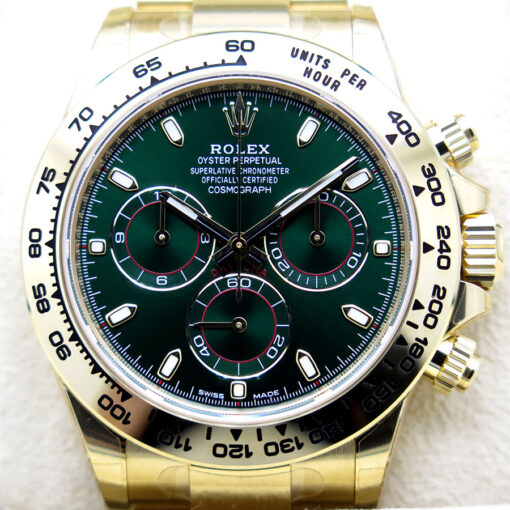 Rolex 116508 Cosmograph Daytona 18K Yellow Gold with Green Dial (New Old Stock) - Image 3