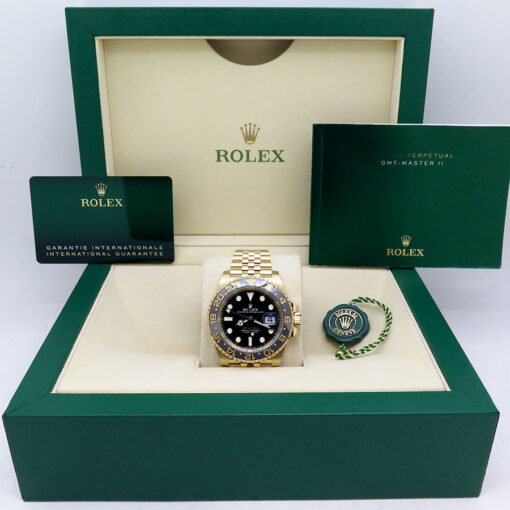 Rolex 126718GRNR GMT Master II 18K Yellow Gold on Jubilee - Image 2