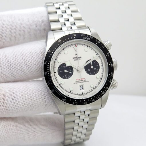 Tudor 79360N Black Bay Chronograph with White Dial on 5-Link
