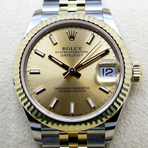 Rolex 278273 Datejust 18K/SS with Champagne Stick Dial on Jubilee - Image 3