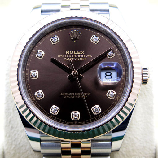 Rolex 126331 Datejust 41 18K/SS with Chocolate Diamond Dial on Jubilee - Image 3