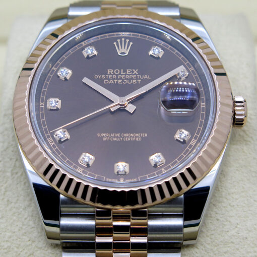 Rolex 126331 Datejust 41 18K/SS with Chocolate Diamond Dial on Jubilee - Image 4