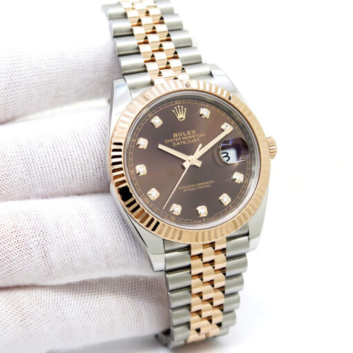 Rolex 126331 Datejust 41 18K/SS with Chocolate Diamond Dial on Jubilee