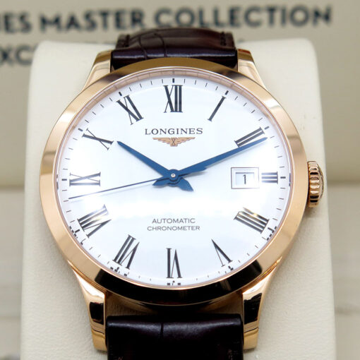 Longines L2.820.8.11.2 Record 18K Rose Gold Automatic 38mm - Image 3