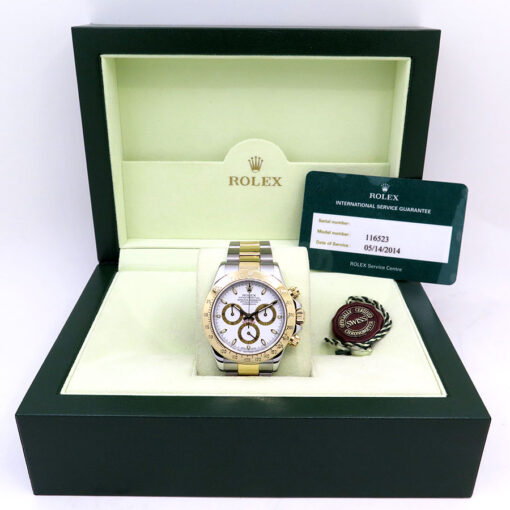Rolex 116523 Cosmograph Daytona 18K/SS with White Dial - Image 2