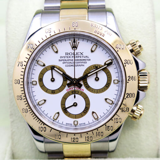 Rolex 116523 Cosmograph Daytona 18K/SS with White Dial - Image 3