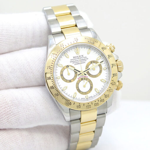Rolex 116523 Cosmograph Daytona 18K/SS with White Dial